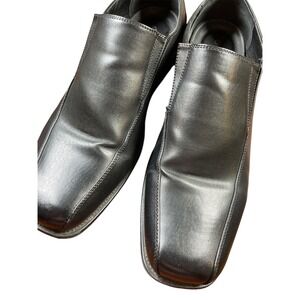 Bruno Marc Men's Black Leather Slip On Dress Shoes Square Toe Size 14W Formal